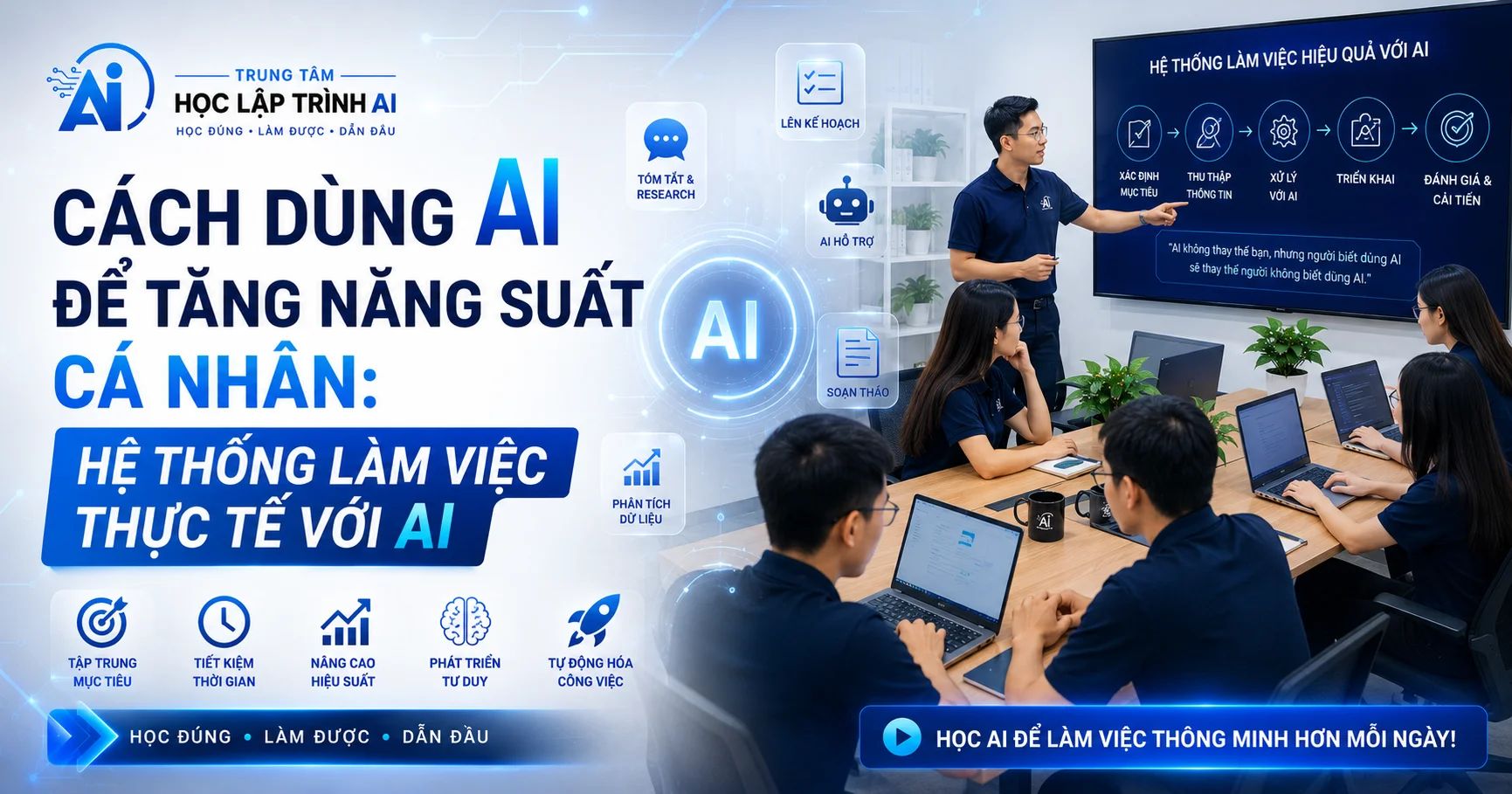 Cách Dùng AI Để Tăng Năng Suất Cá Nhân: Hệ Thống Làm Việc Thực Tế Với AI