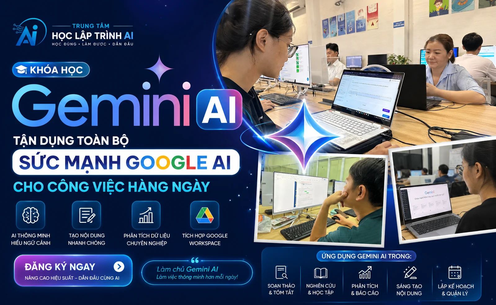 Khóa Học Gemini AI: Tận Dụng Toàn Bộ Sức Mạnh Google AI Cho Công Việc Hàng Ngày