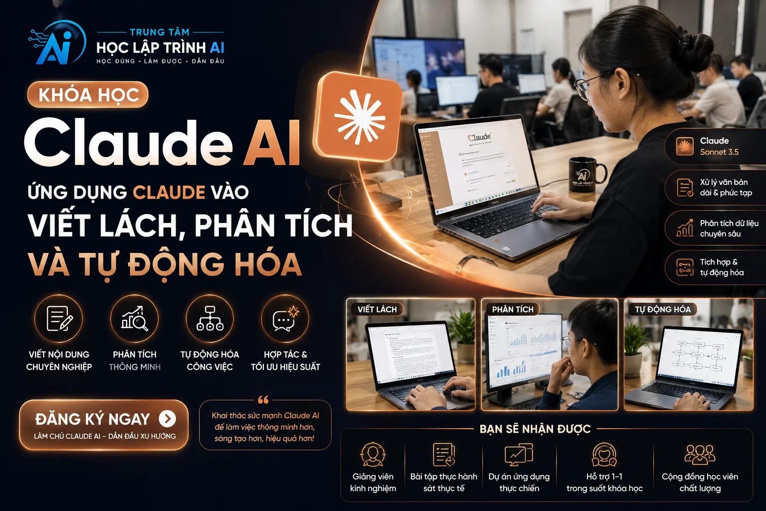 Khóa Học Claude AI: Ứng Dụng Claude Vào Viết Lách, Phân Tích Và Tự Động Hóa